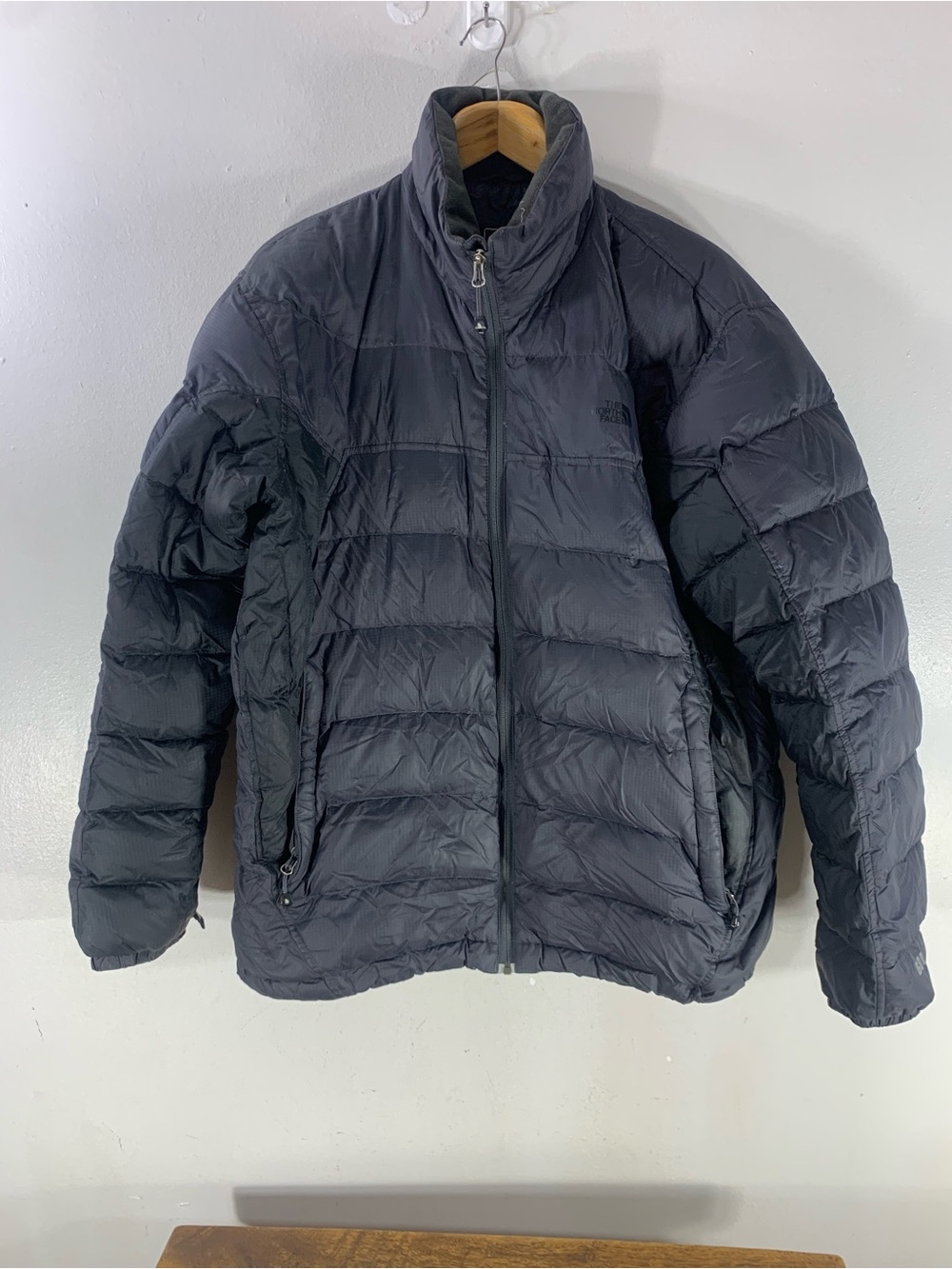 The North Face Men’s Vintage 600 Down Puffer Jacket Charcoal Gray Full Zi